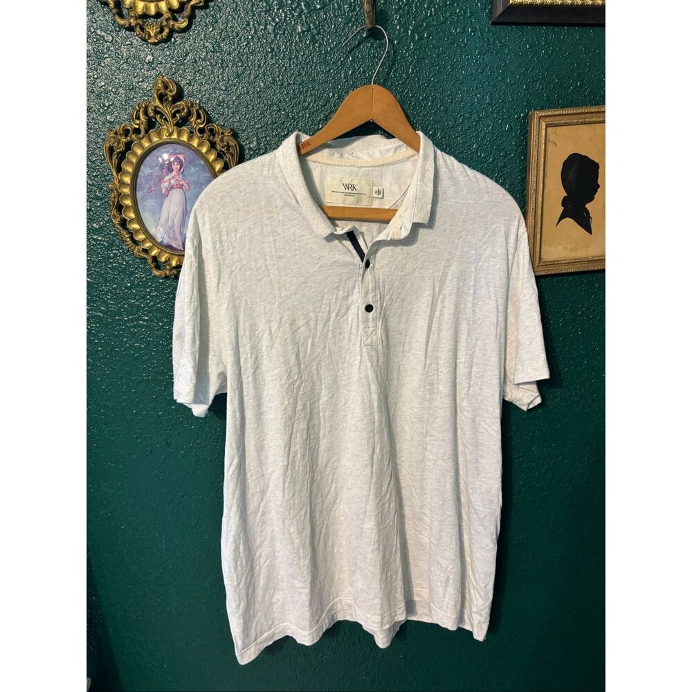 WRK COTTON MENS POLO OATMEAL SZ XL